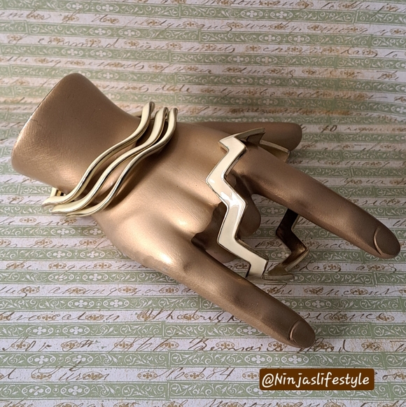 Gold and Bronze Mixed Bracelet/Bangle Bundle - Picture 6 of 11